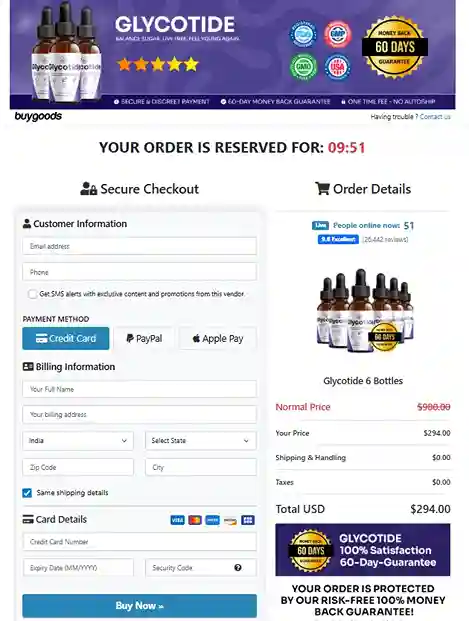 Glycotide Order Page